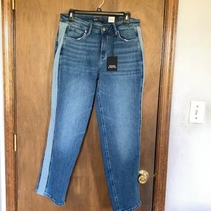 Simply Vera Vera Wang jean straight power stretch jean with side stripe 6 or 14